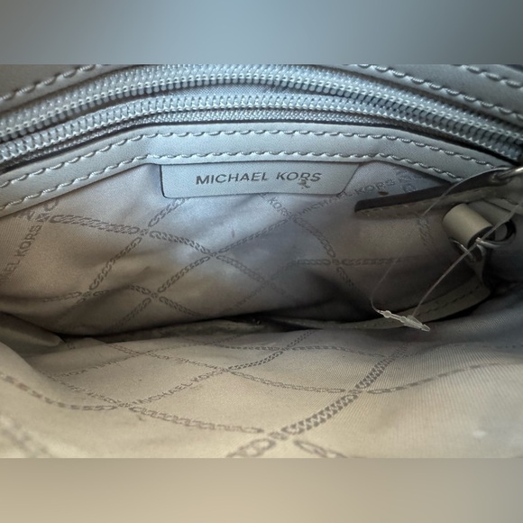 Michael Kors Mercer Grey Leather Tote Bag Purse - Picture 11 of 14